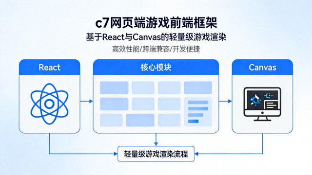 c7网页端游戏前端框架展示，基于React与Canvas的轻量级游戏渲染