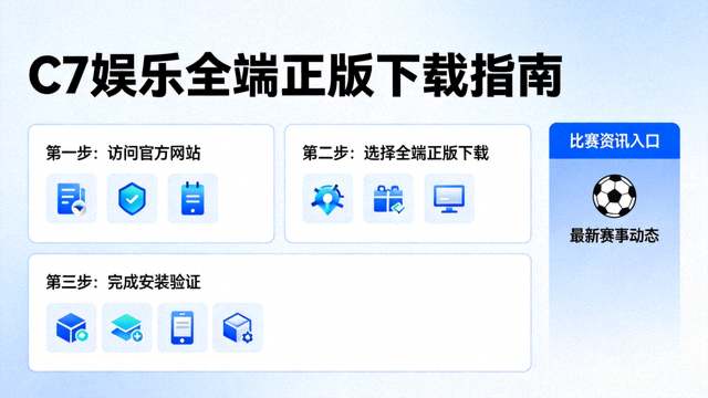 C7娱乐全端正版下载指南界面展示，包含比赛资讯入口